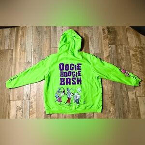 Disney Oogie Boogie Bash 2024 Hoodie Adult XL Green Fleece Pullover